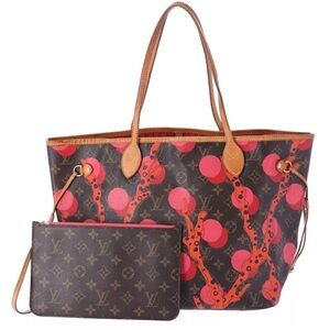 Louis Vuitton Monogram La Mage Neverfull MM Tote Bag M41603 LV Brown Red Pink